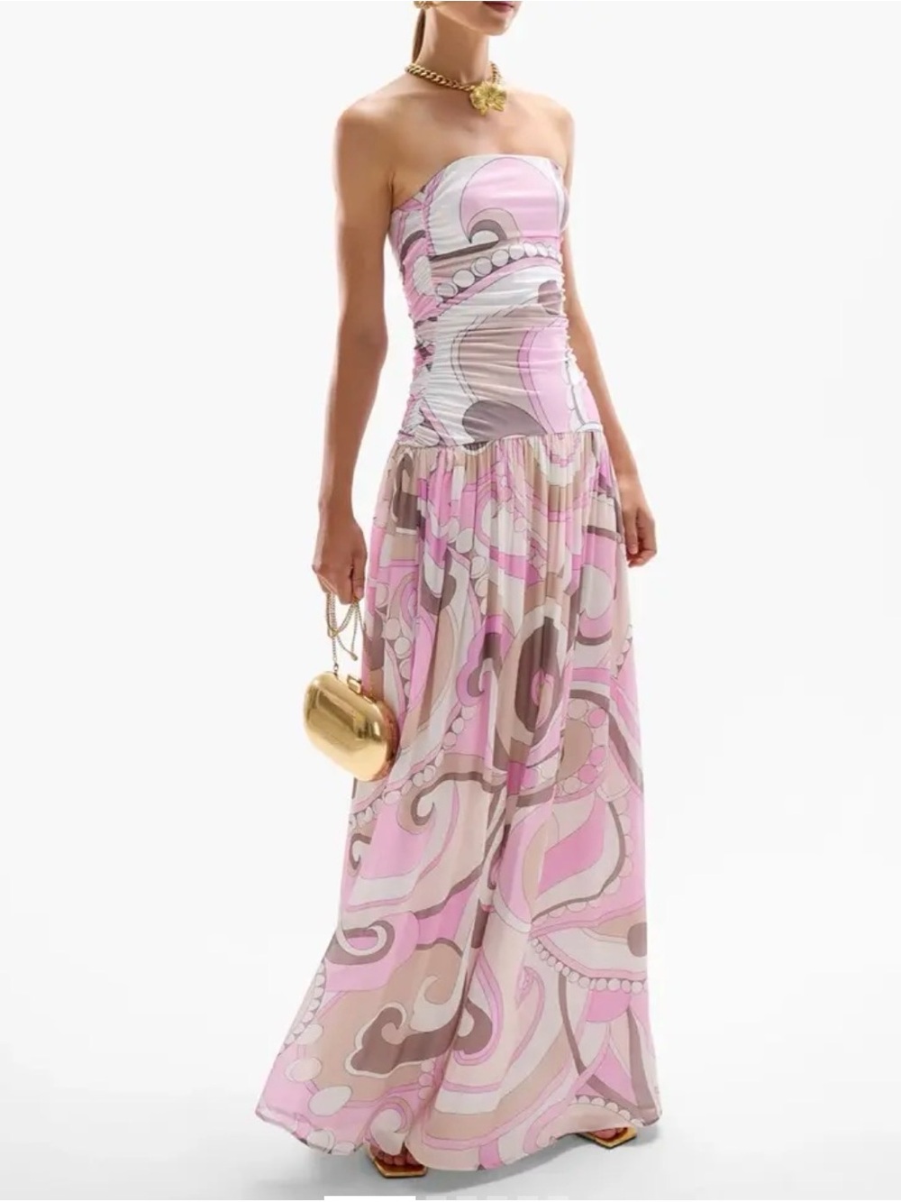 NWT Cin Cin Mode Maxi Dress in Deco Pink